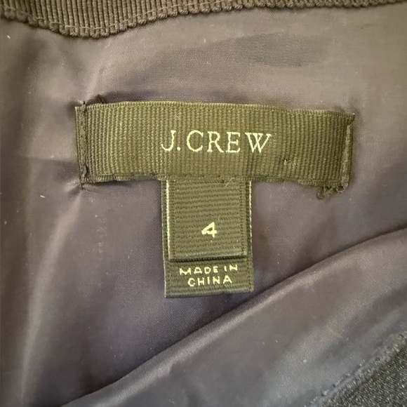 J. Crew Wool Sheath Dress Women’s Size 4 Blue Ruffle Accent Sleeveless Classic - Picture 6 of 9